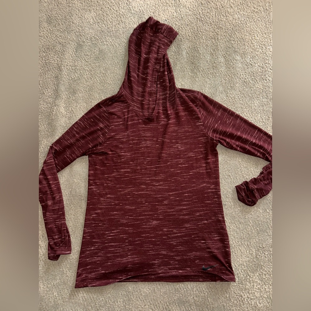 Nike Red/Maroon Dri-FIT Hooded long sleeve